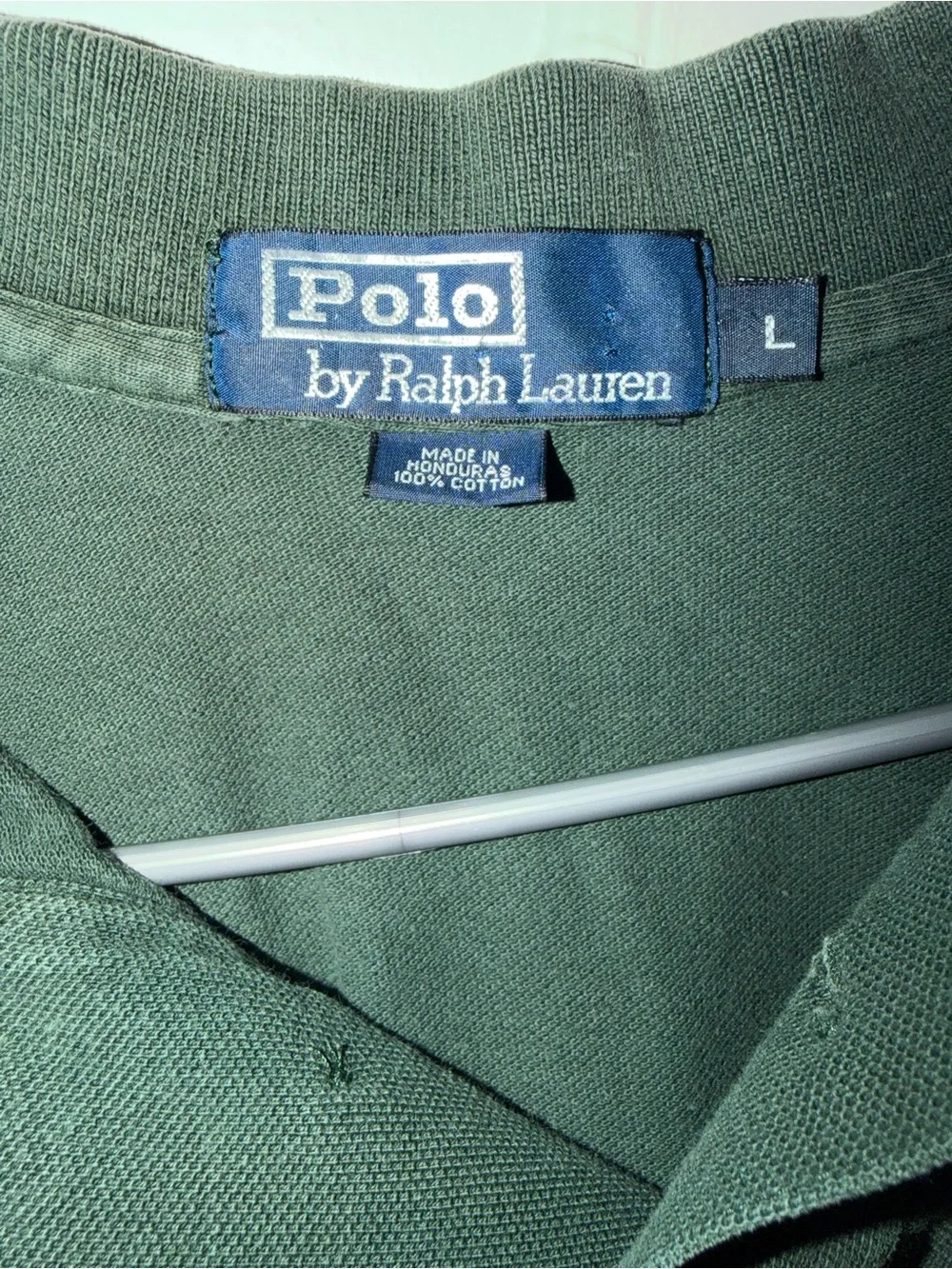 Ralph Lauren Dark Green Polo with Red Pony Embroidery